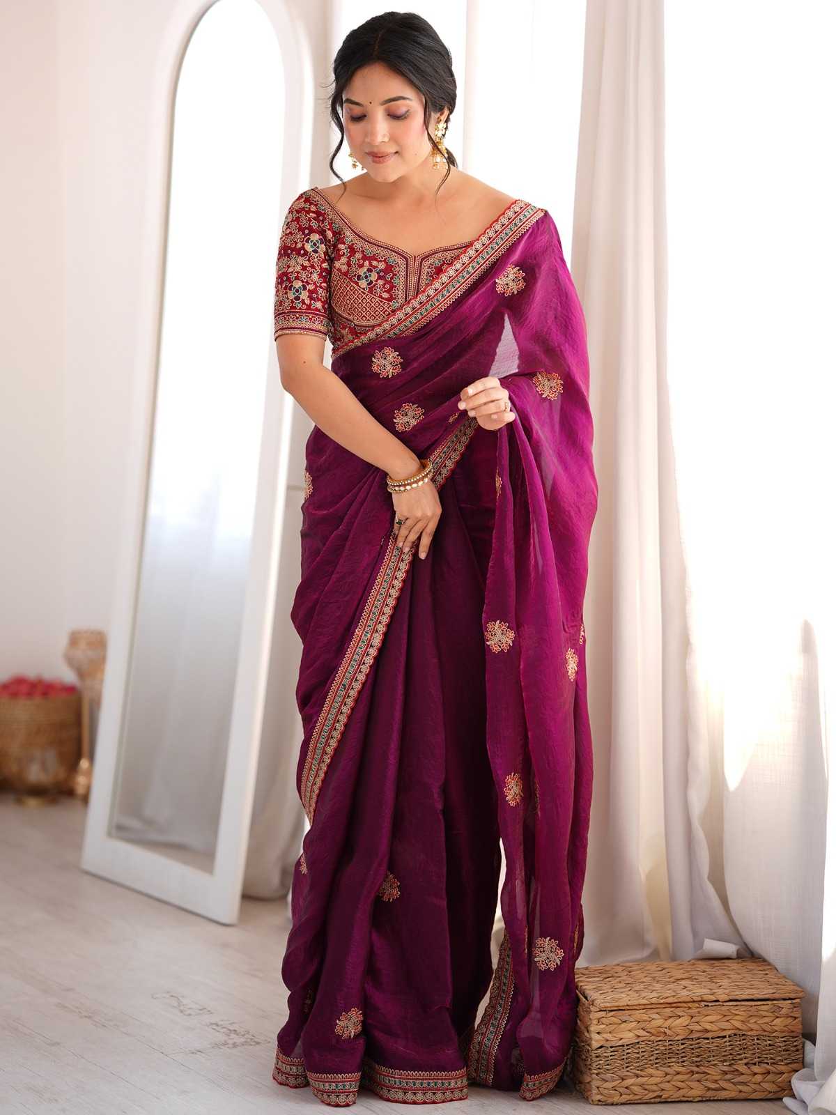 Satin Designer Saree