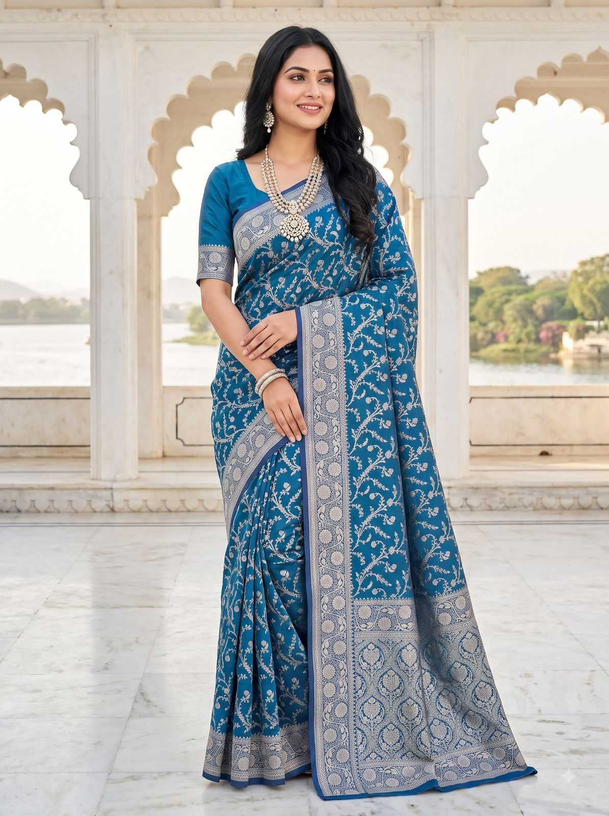 Rich Jacquard Uniform Saree