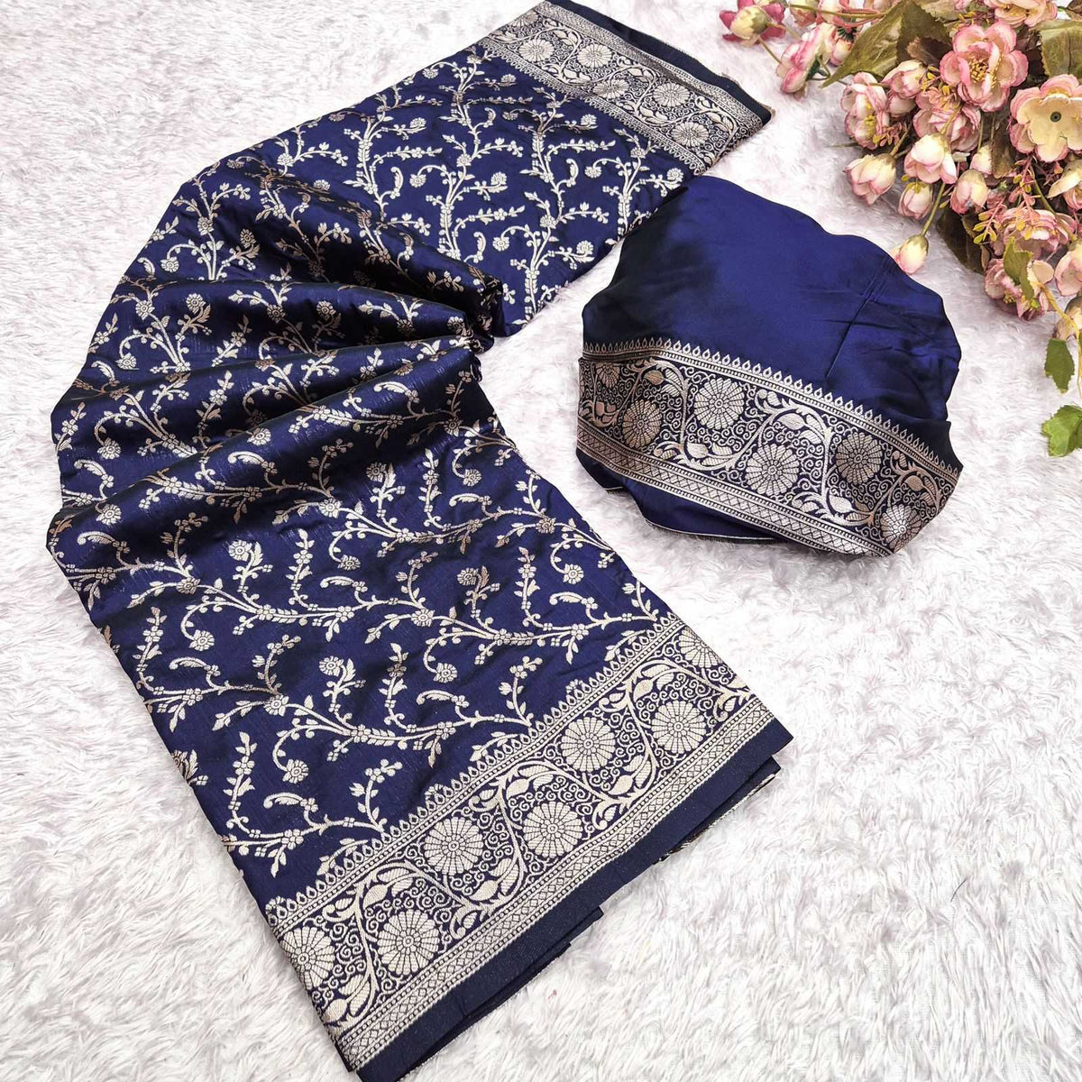 Rich Jacquard Uniform Saree