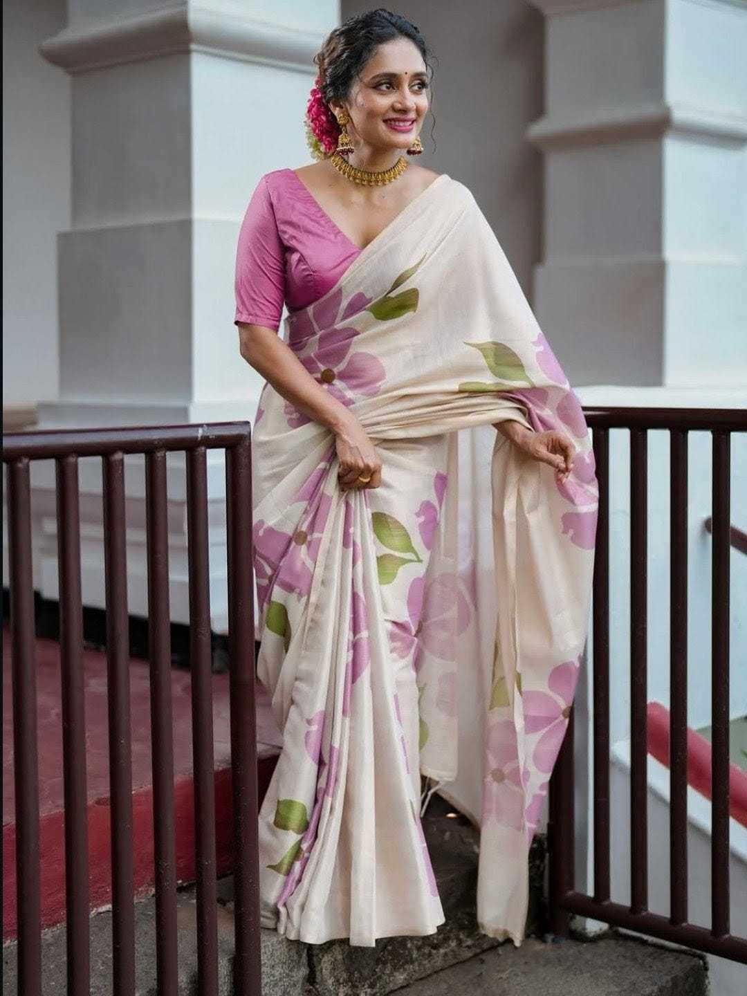 Tissue Silk Linen Saree