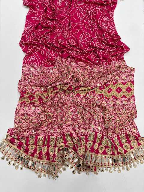 Gajji Silk Ajrakh Saree