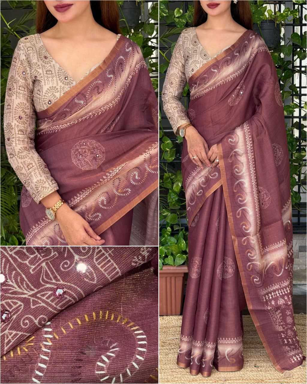 Teju Silk Cotton Printed Saree