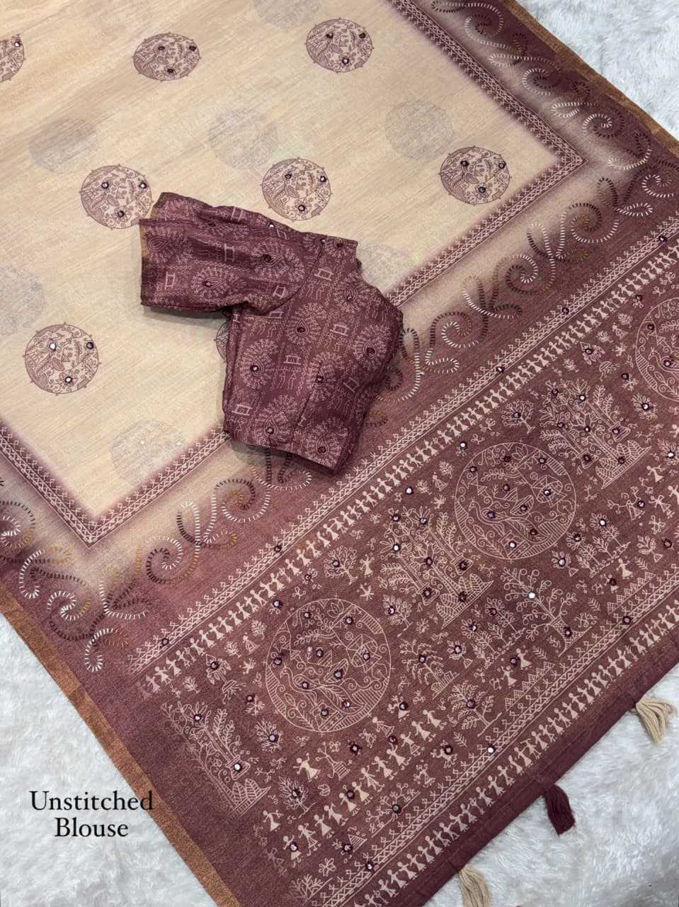 Teju Silk Cotton Printed Saree