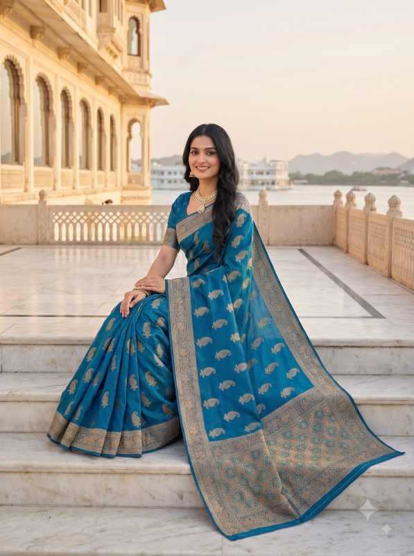 Zari Cotton Jacquard Saree