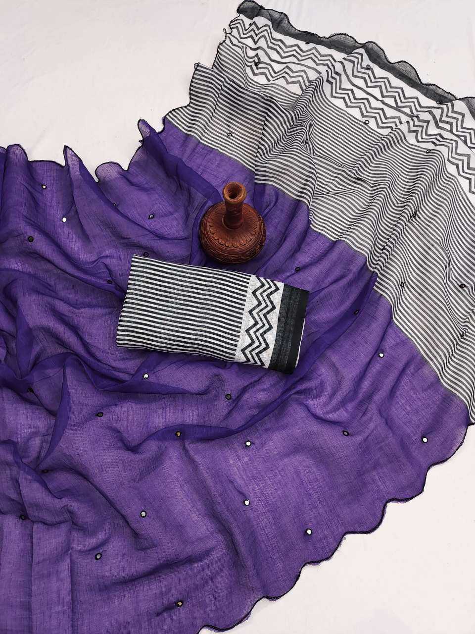 Cotton Linen Saree