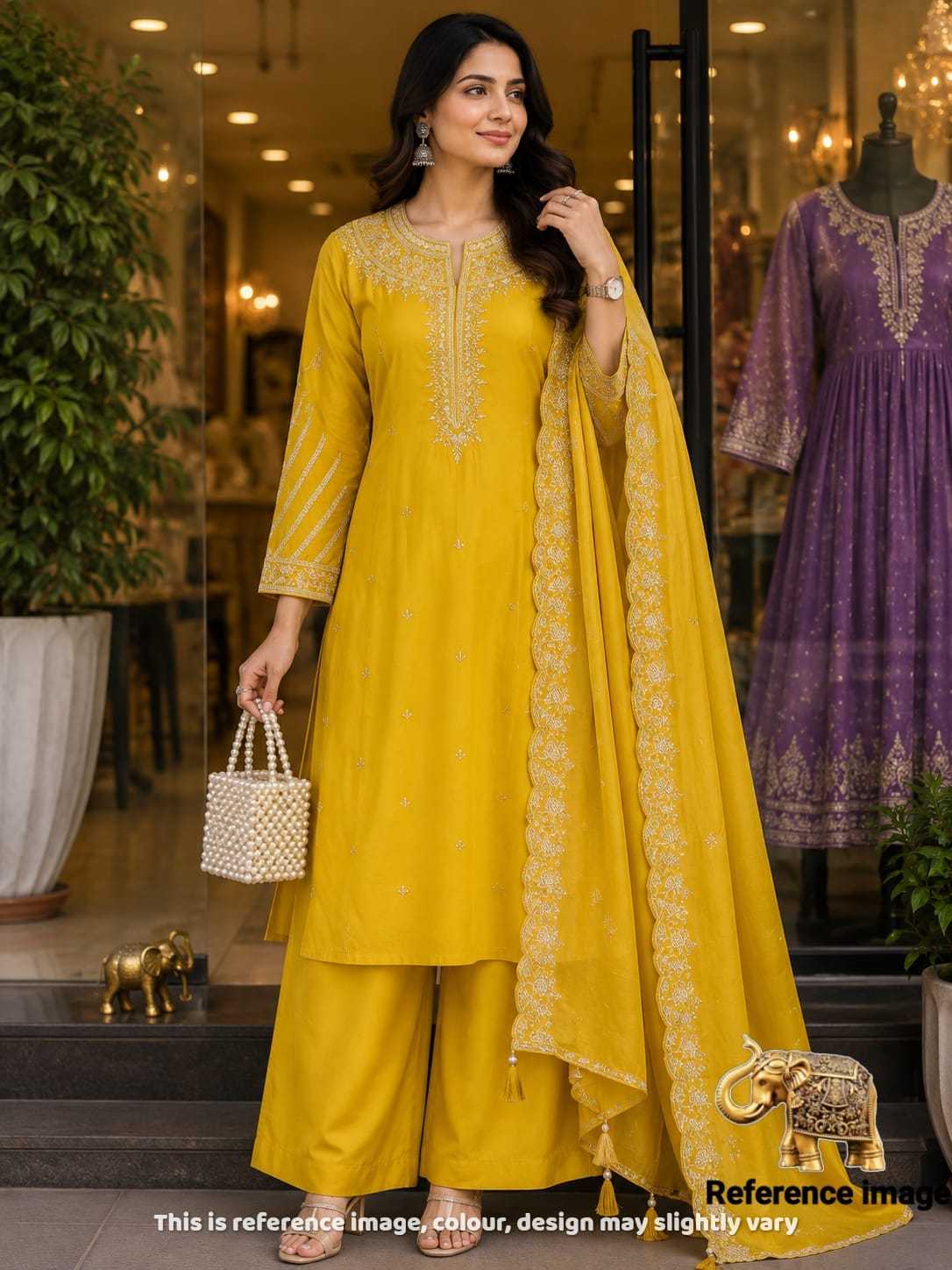 Aadhunika Heavy Roman Silk Designer Kurti