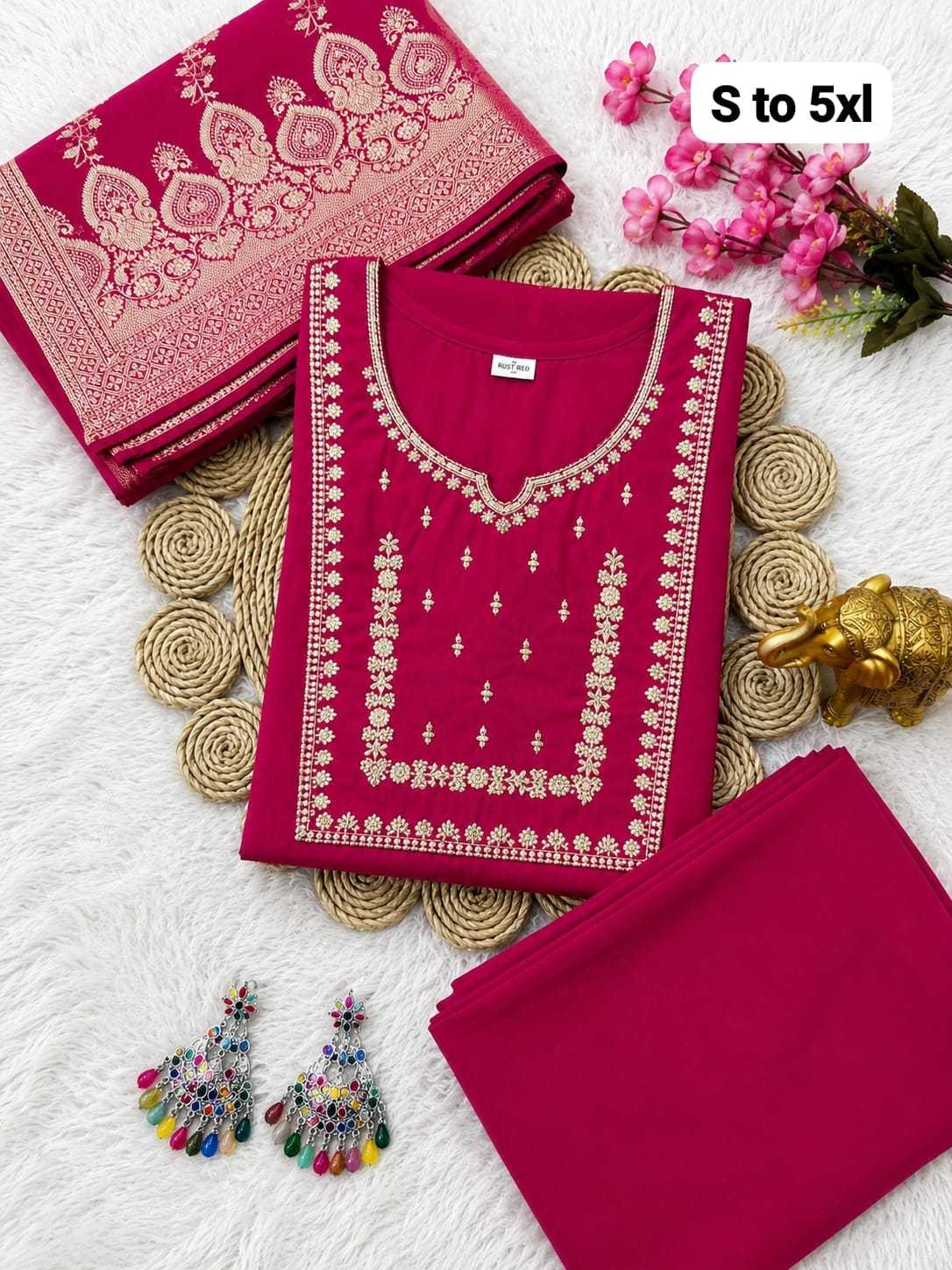 Aashraya Heavy Roman Silk Designer Kurti