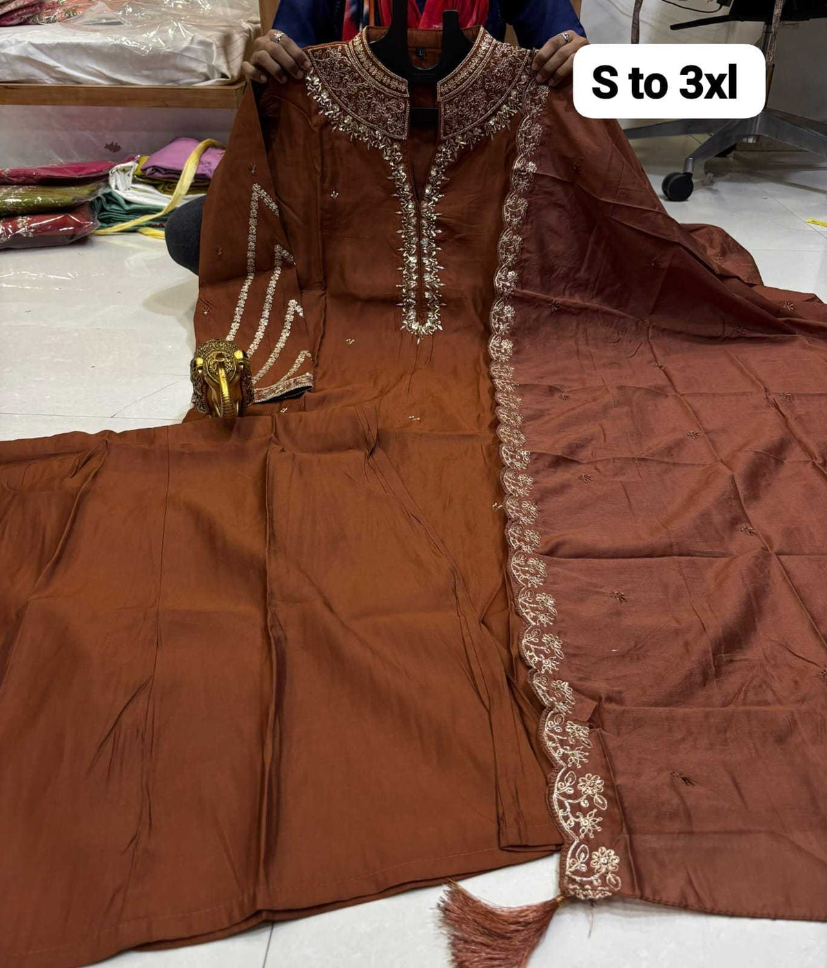 Anindita Heavy Roman Silk Designer Kurti