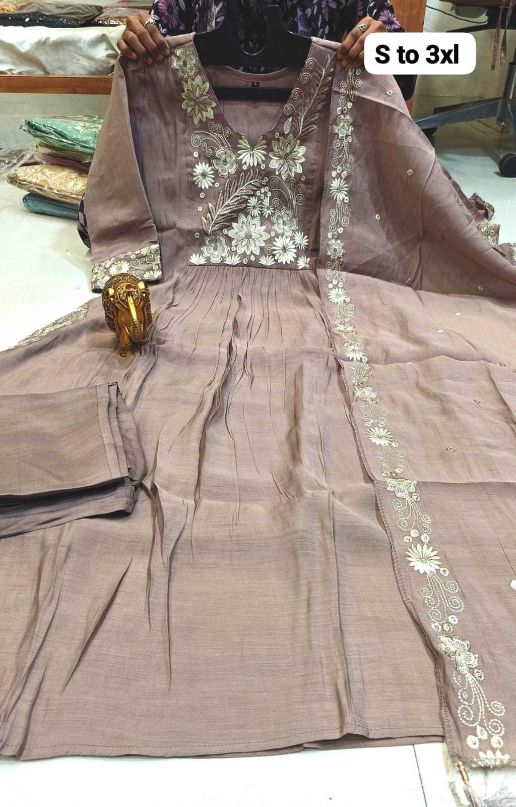 Aradhini Chanderi Soft Party Wear Kurti