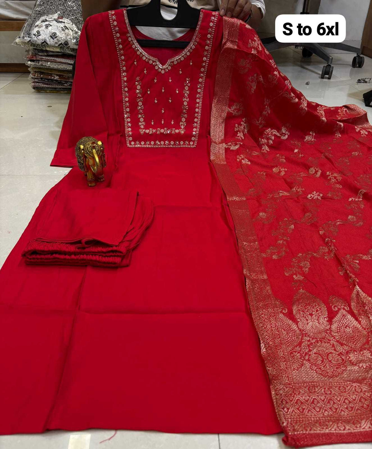Bhanavi Heavy Roman Silk Designer Kurti