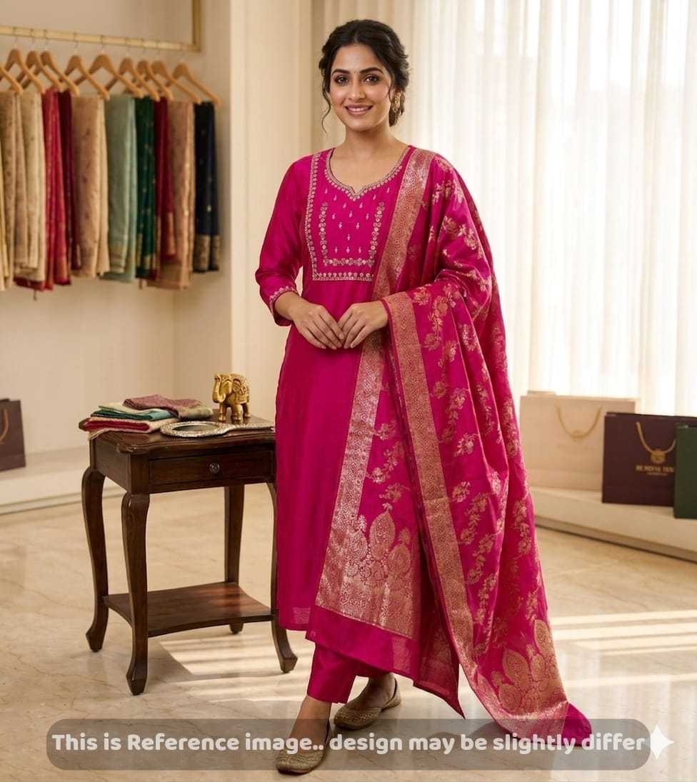 Bhanavi Heavy Roman Silk Designer Kurti