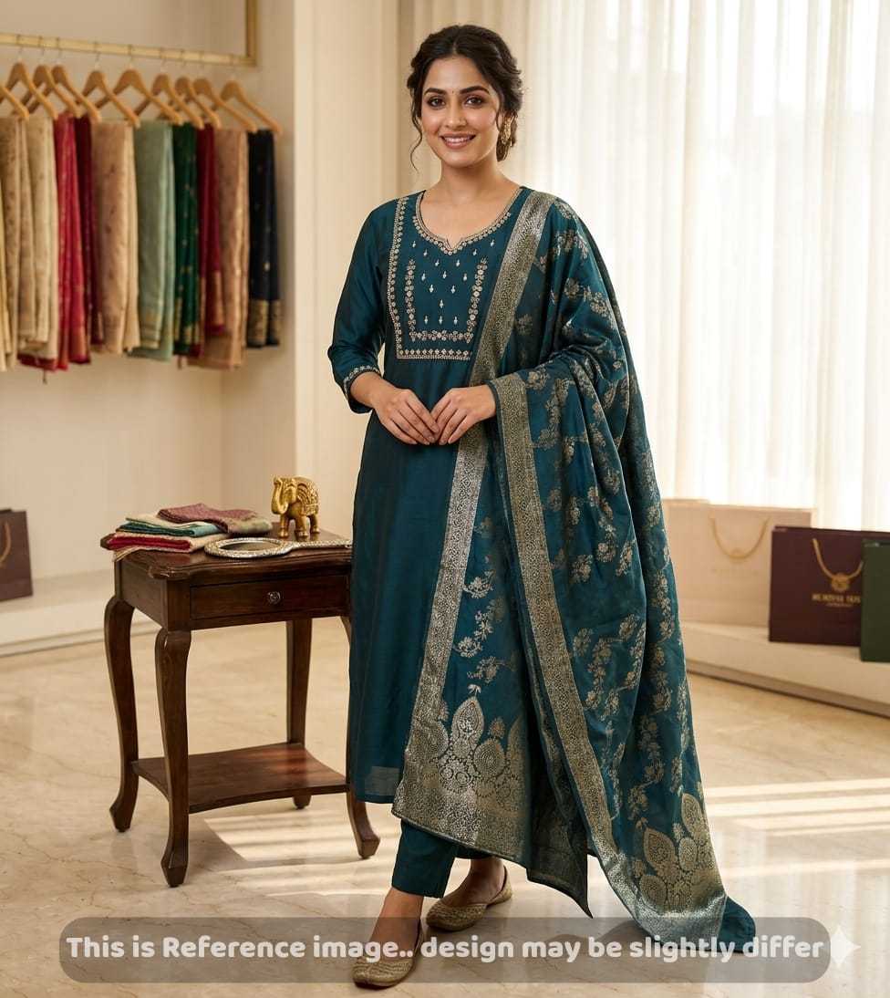 Bhanavi Heavy Roman Silk Designer Kurti