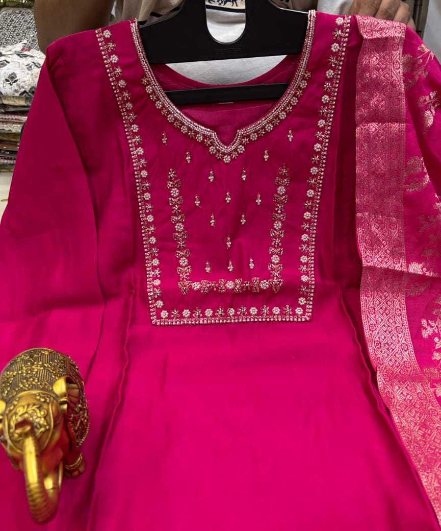 Bhanavi Heavy Roman Silk Designer Kurti