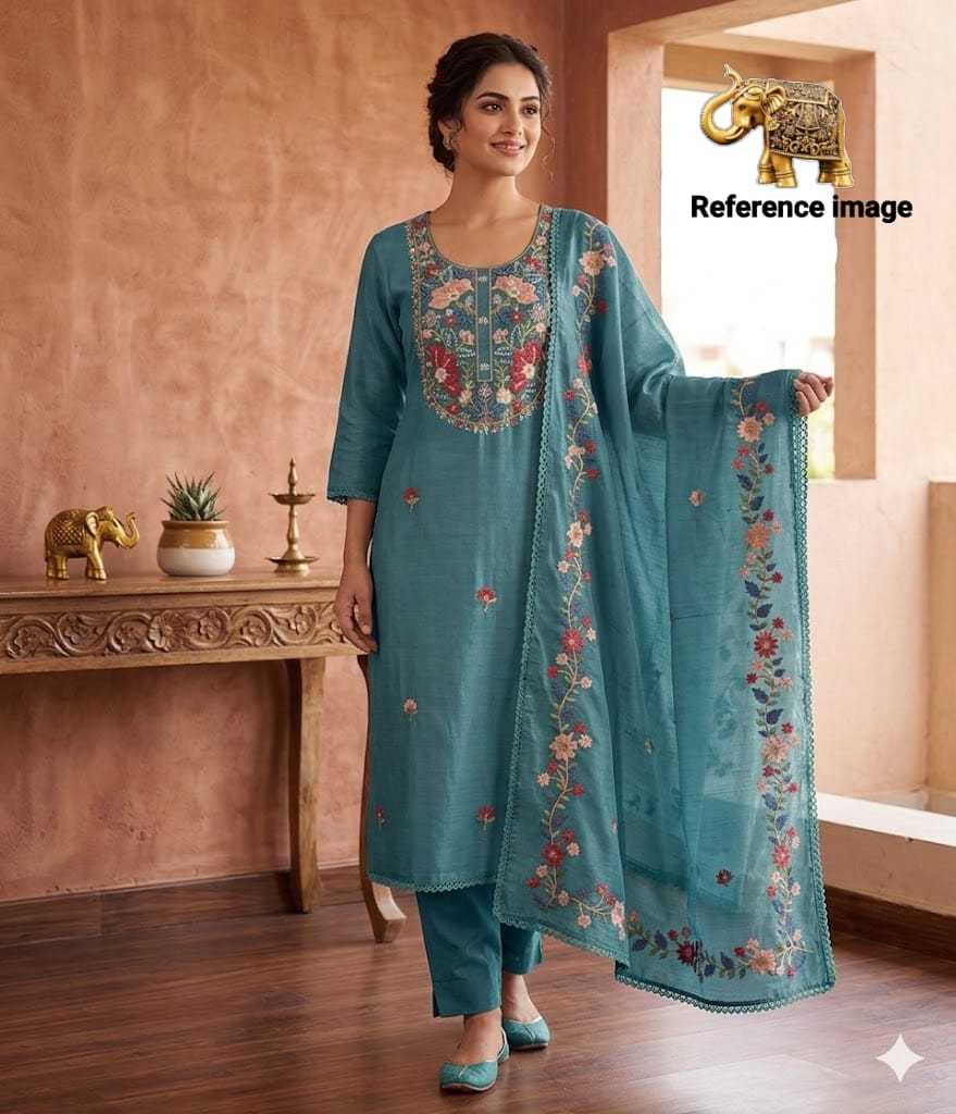 Ekta Chanderi Cotton Festive Kurti