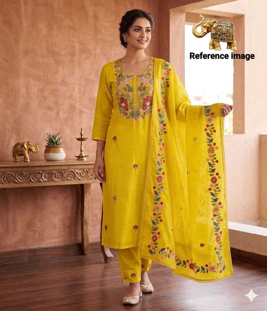 Ekta Chanderi Cotton Festive Kurti