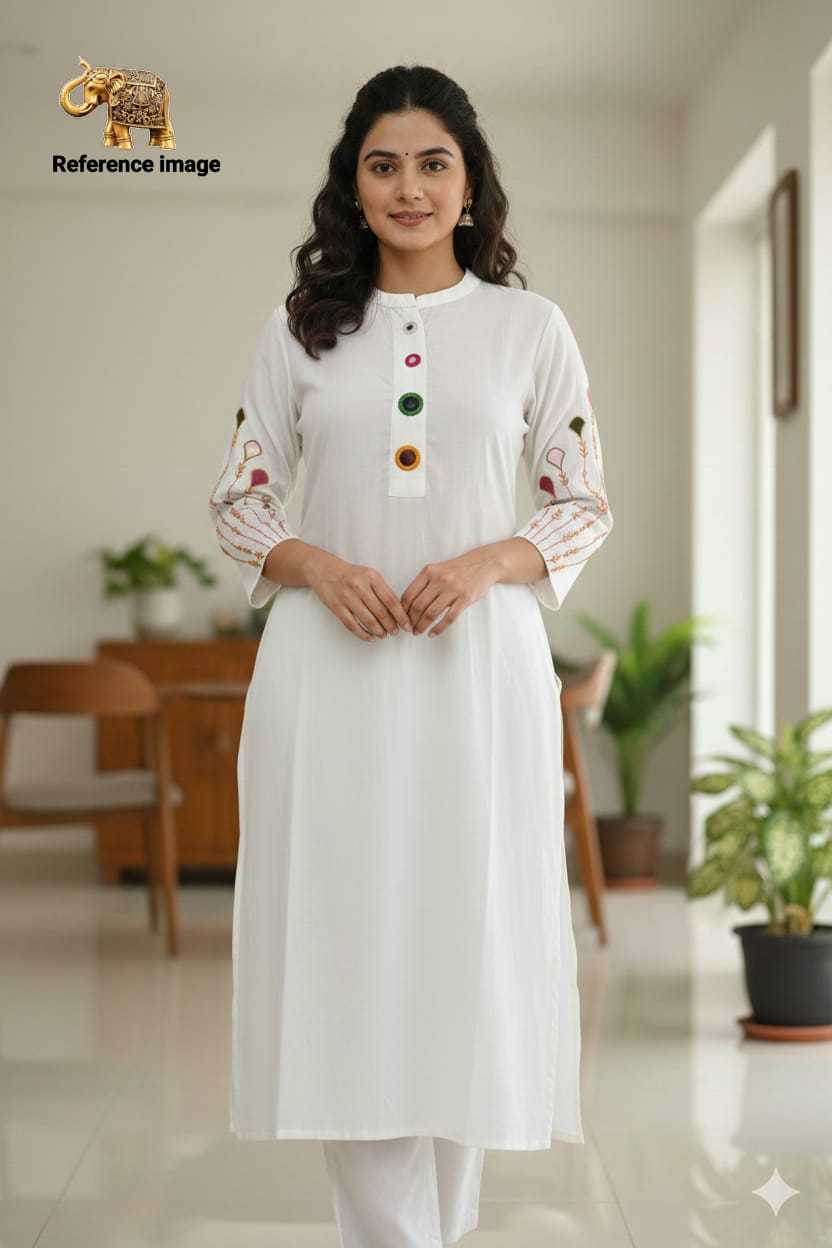Haimika Heavy Roman Silk Mirror Work Kurti