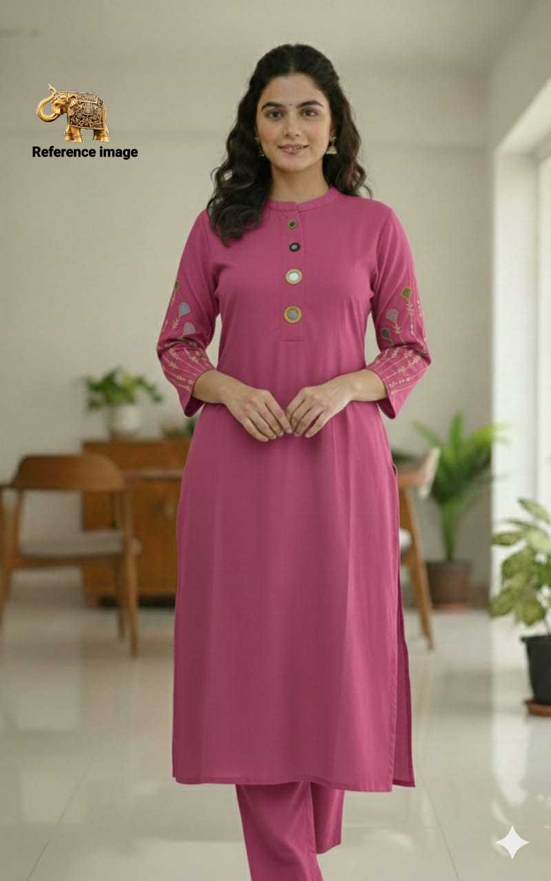 Haimika Heavy Roman Silk Mirror Work Kurti