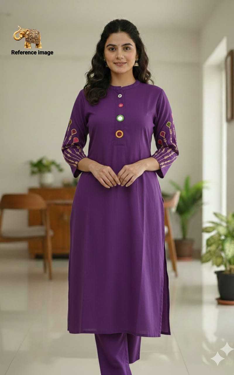 Haimika Heavy Roman Silk Mirror Work Kurti