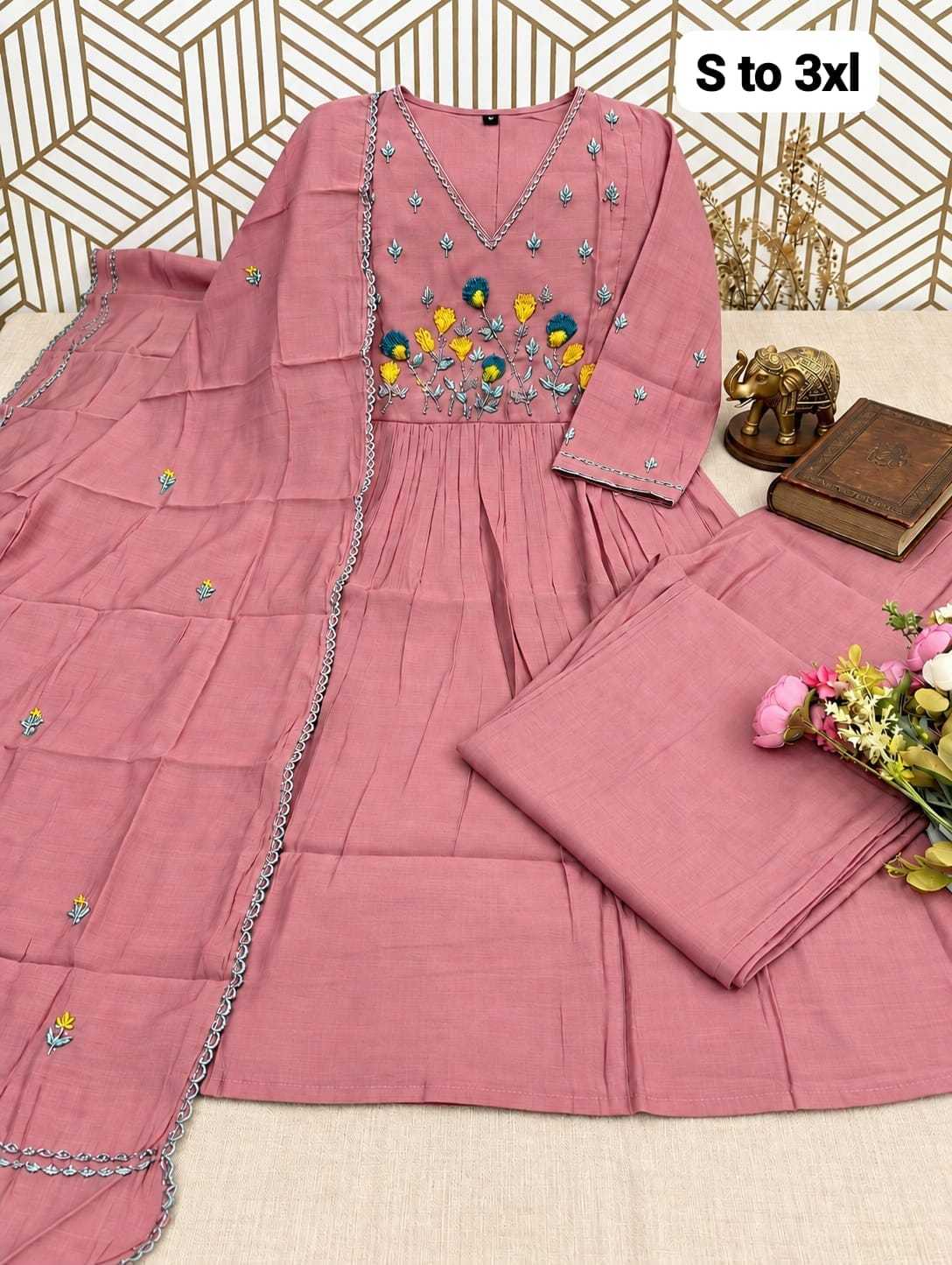 Hiral Chanderi Soft Embroidery Suit