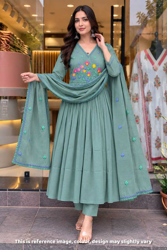 Hiral Chanderi Soft Embroidery Suit