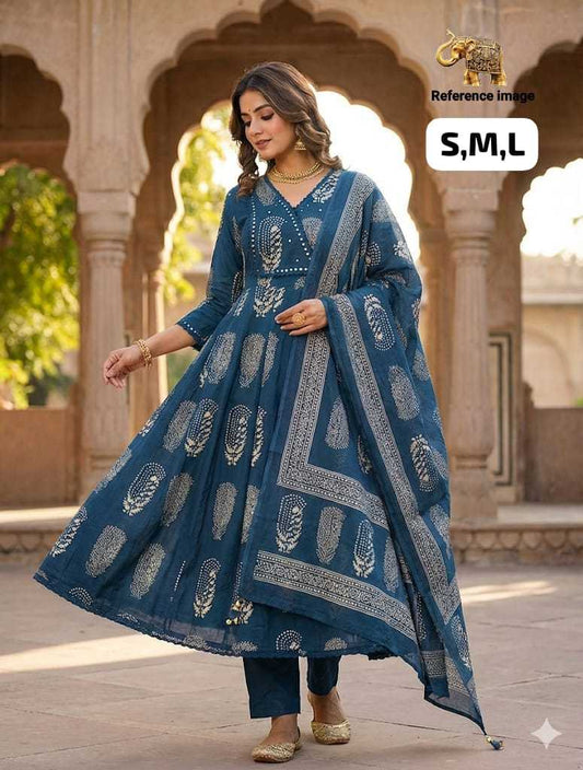 Lalitya Cotton Anarkali Kurti