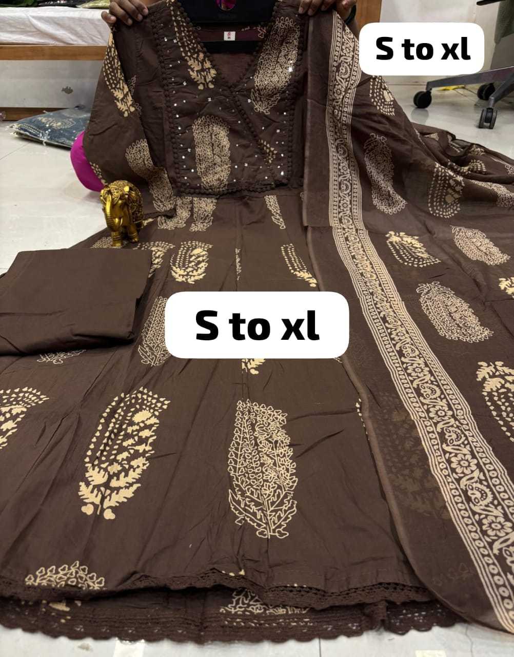 Lalitya Cotton Anarkali Kurti