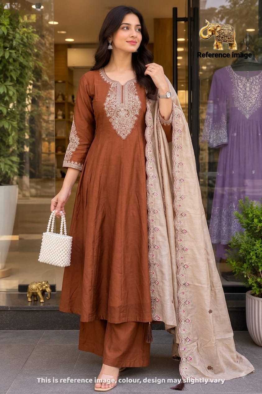 Malvika Heavy Roman Silk Sharara Salwar Suit