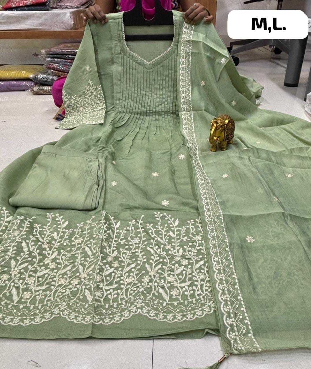 Chanderi Soft Festive Kurti