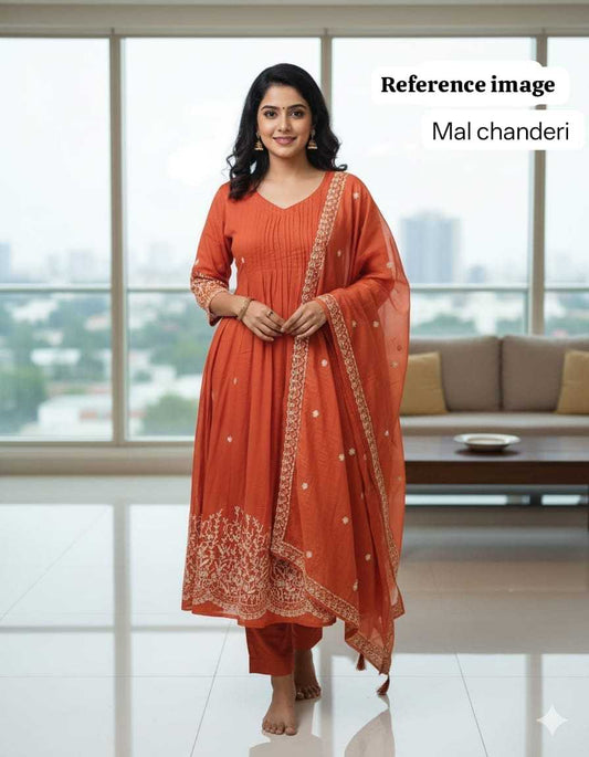 Chanderi Soft Festive Kurti