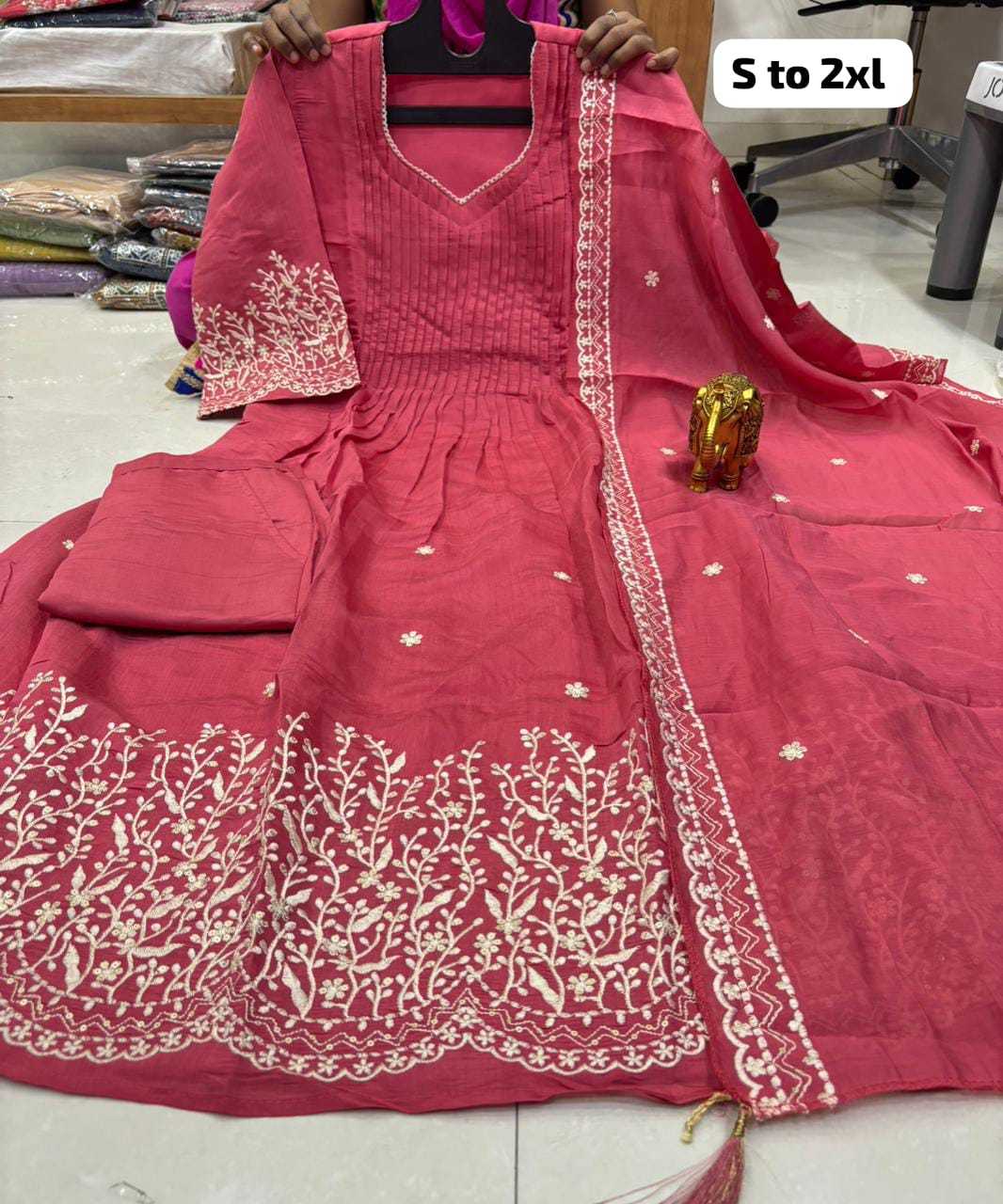 Chanderi Soft Festive Kurti