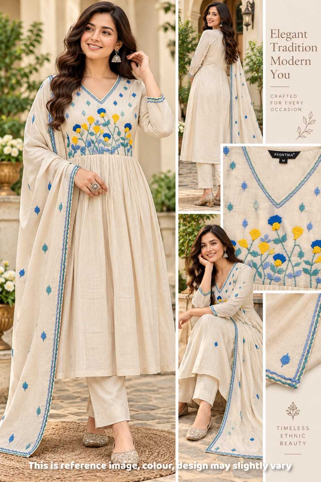 Nisha Chanderi Soft Anarkali Kurti