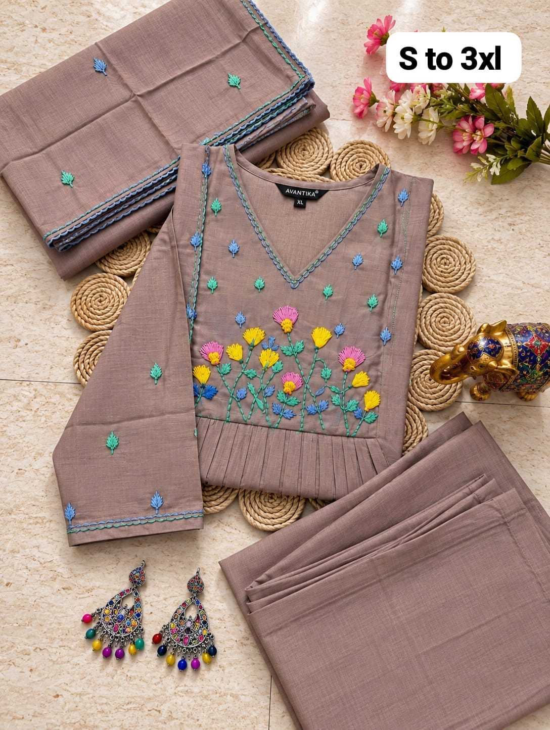 Nisha Chanderi Soft Anarkali Kurti