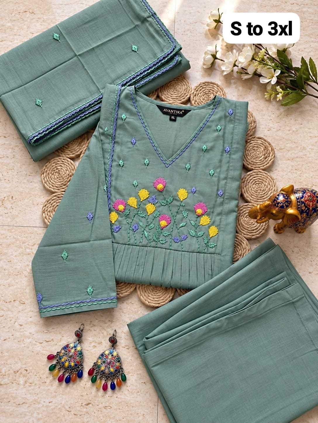 Nisha Chanderi Soft Anarkali Kurti