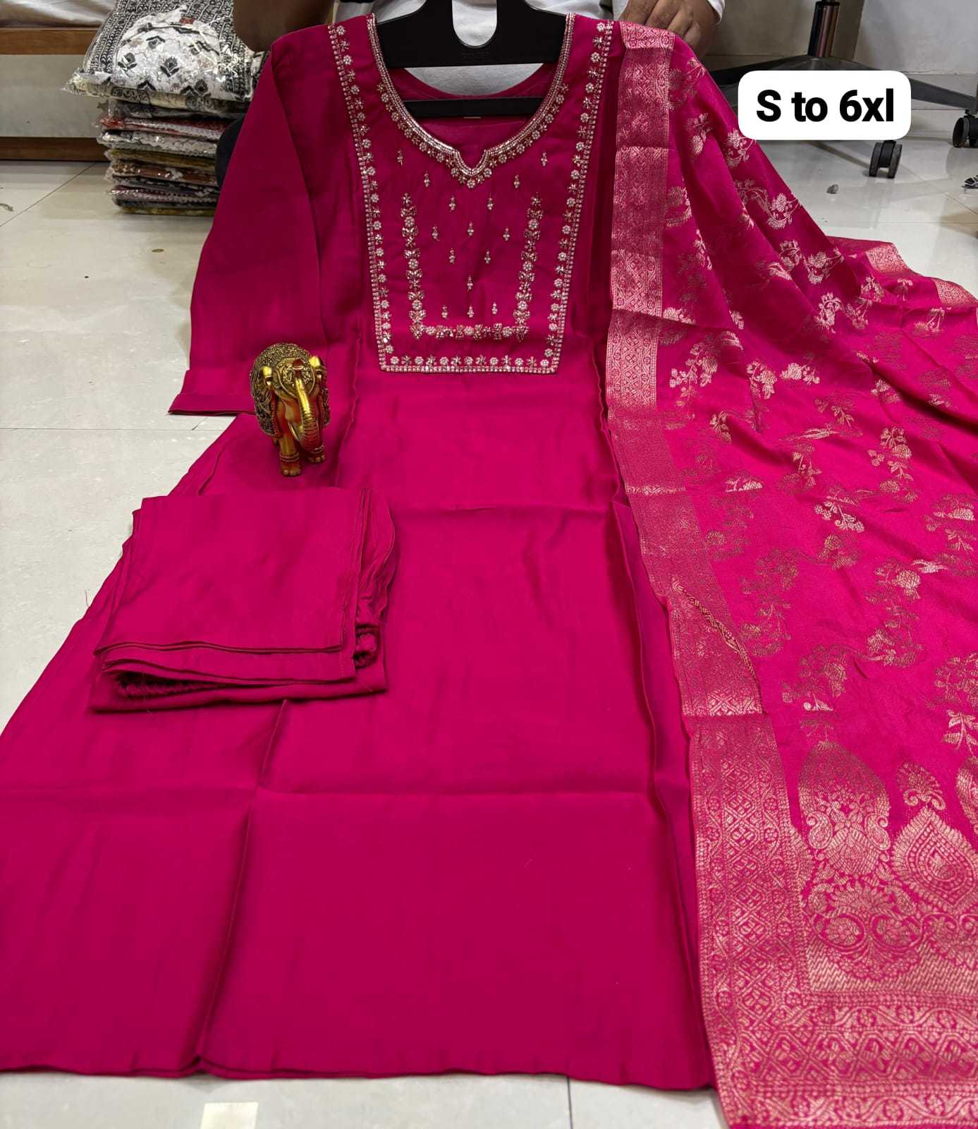 Faux Blooming Party Wear Kurti