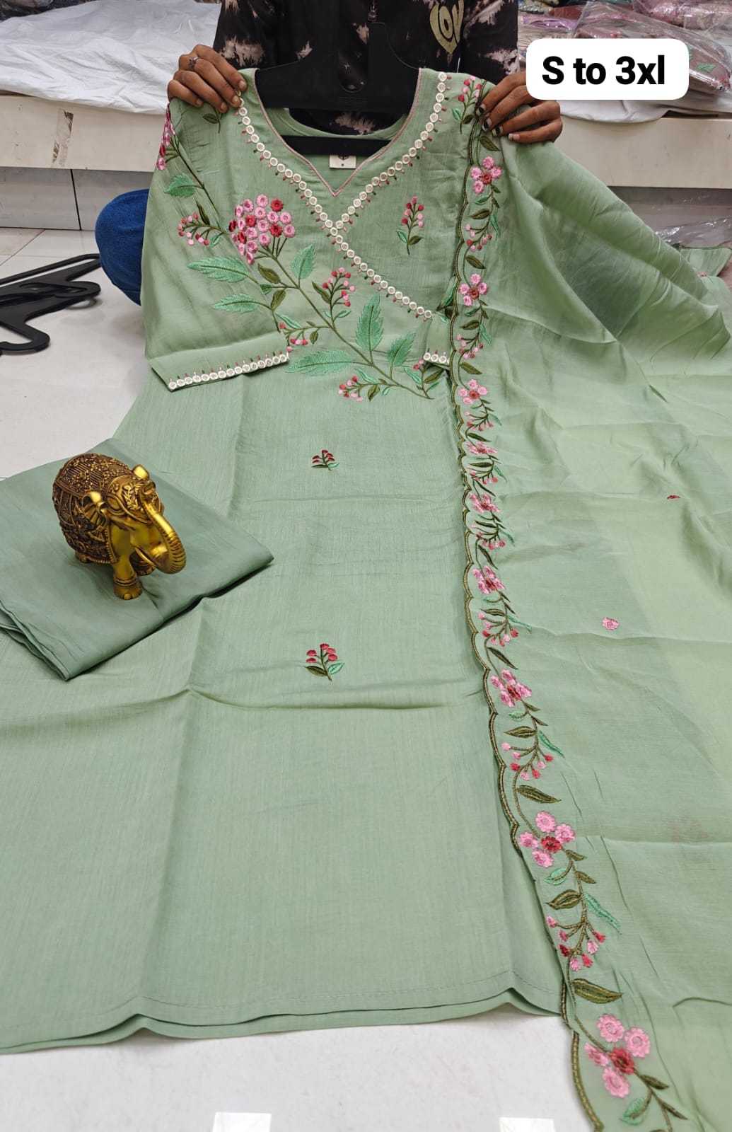 Vinaya Chanderi Soft Designer Kurti