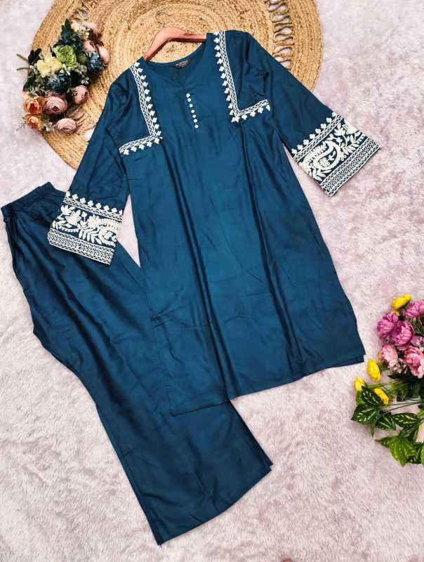 Heavy Rayon Embroidery Suit