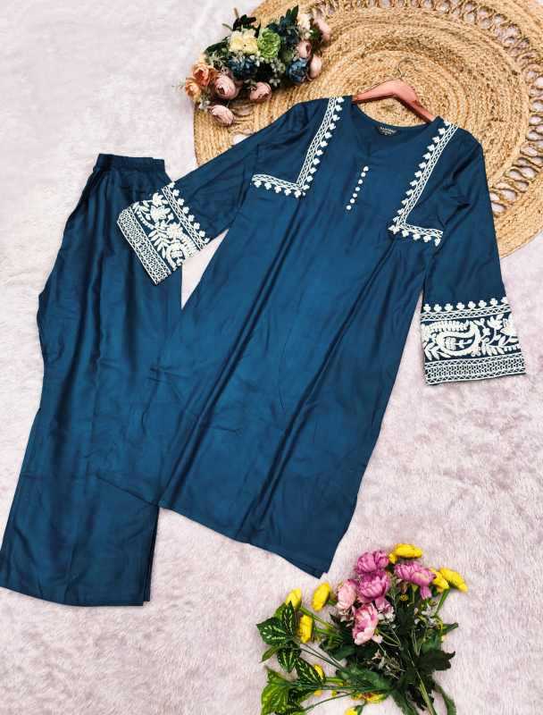 Heavy Rayon Embroidery Suit