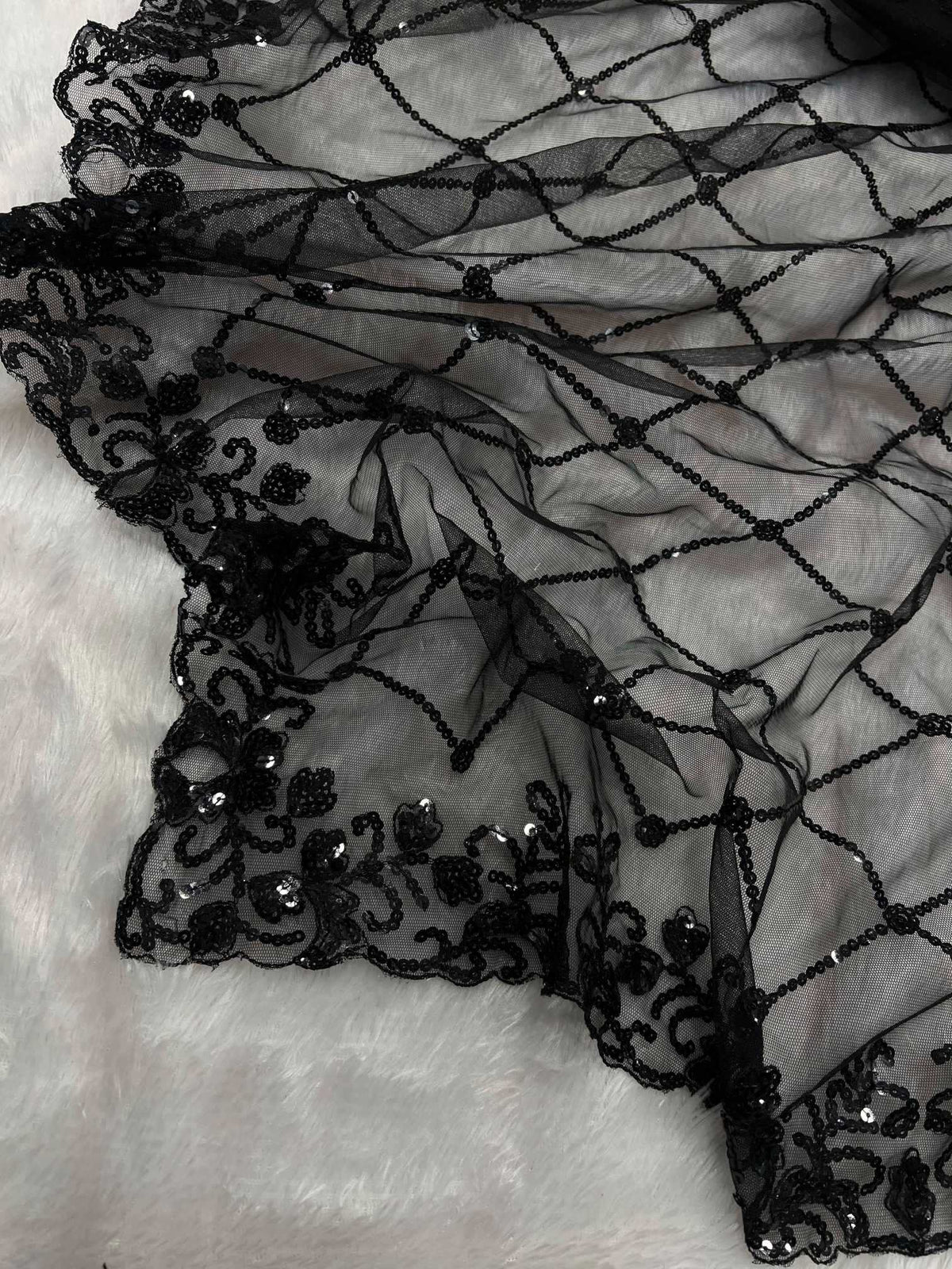 Net Sequence Saree