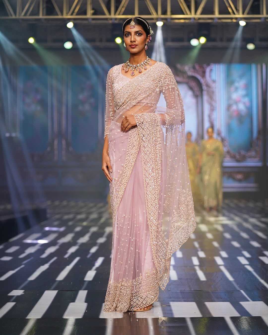Soft Net Designer Saree 5335