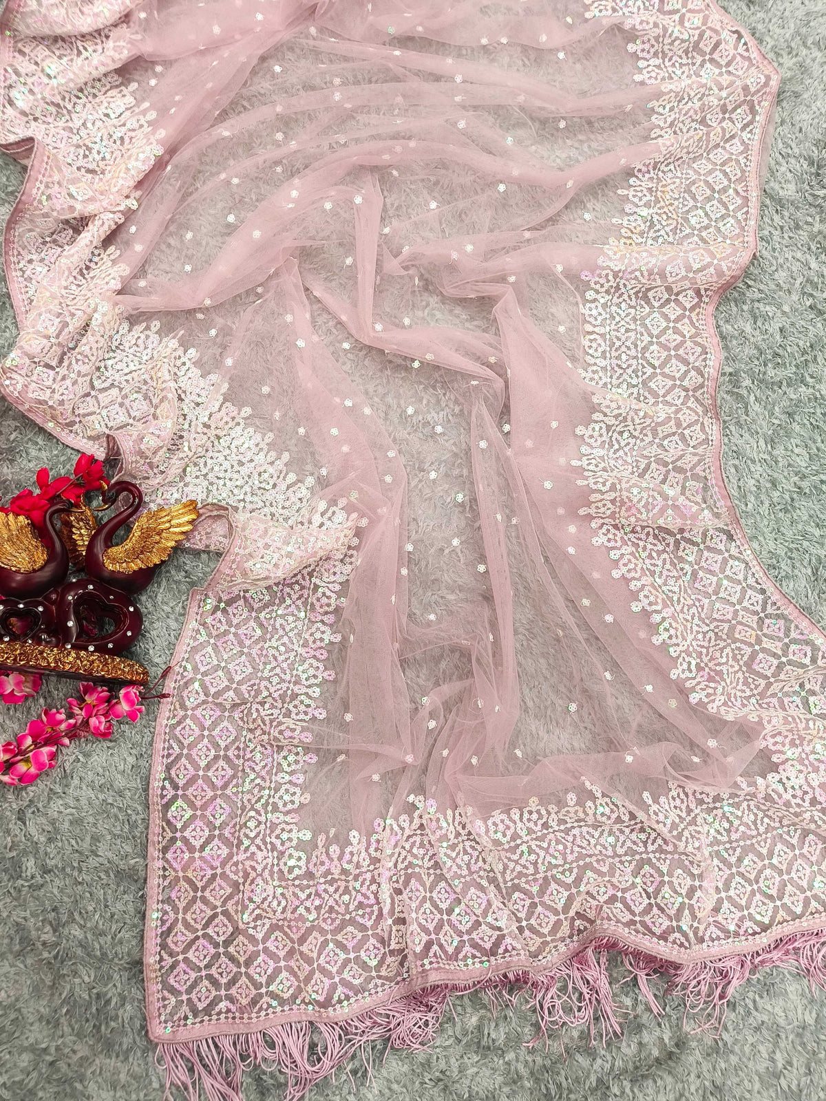 Soft Net Designer Saree 5335
