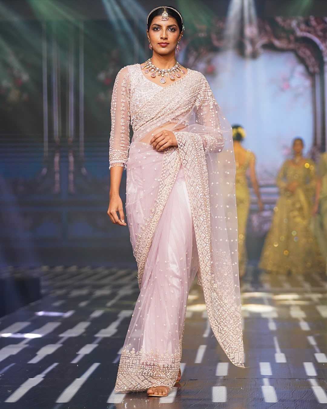 Soft Net Designer Saree 5335