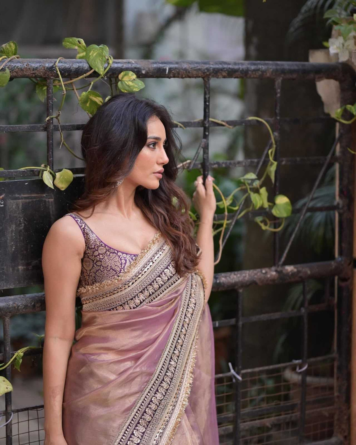 Twill Net Designer Saree