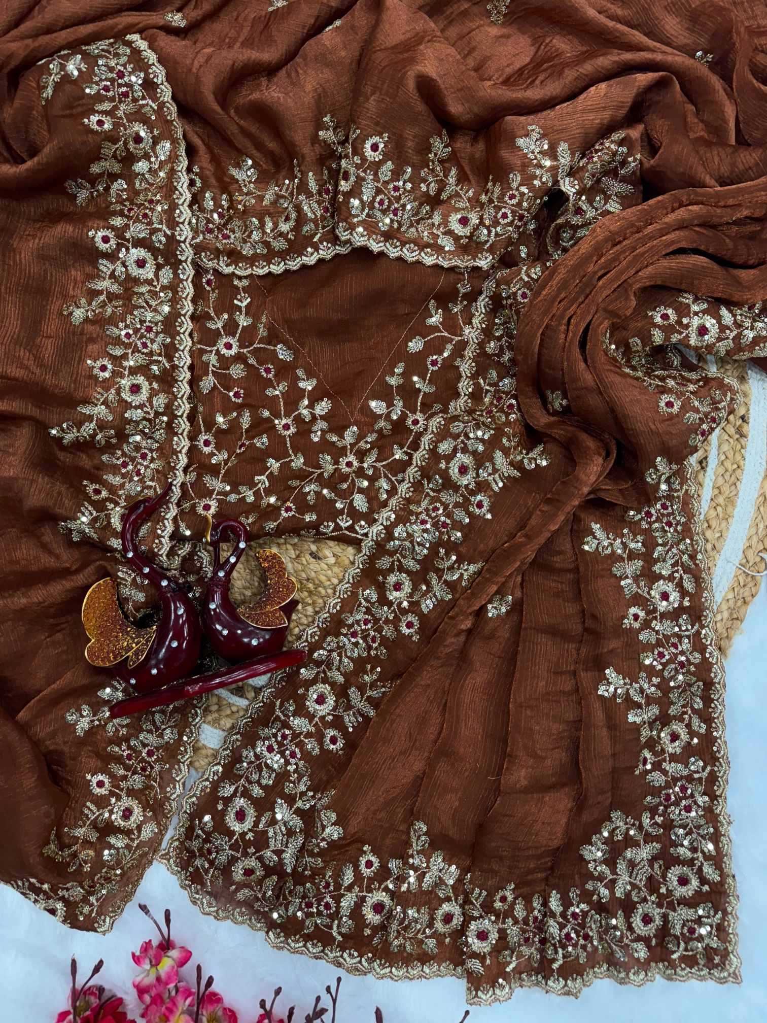 Chiffon Sequence Saree