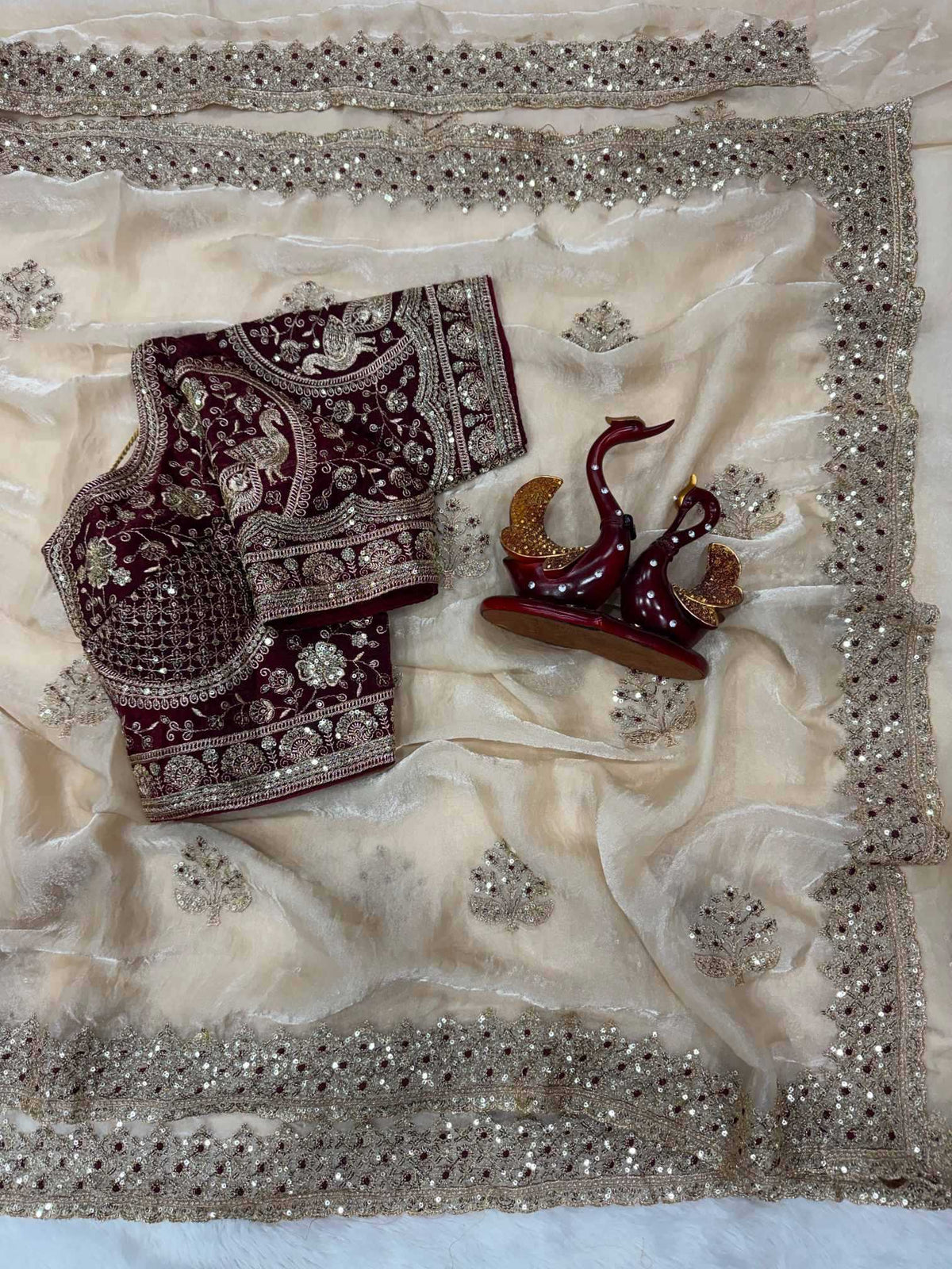 Satin Sequence Saree