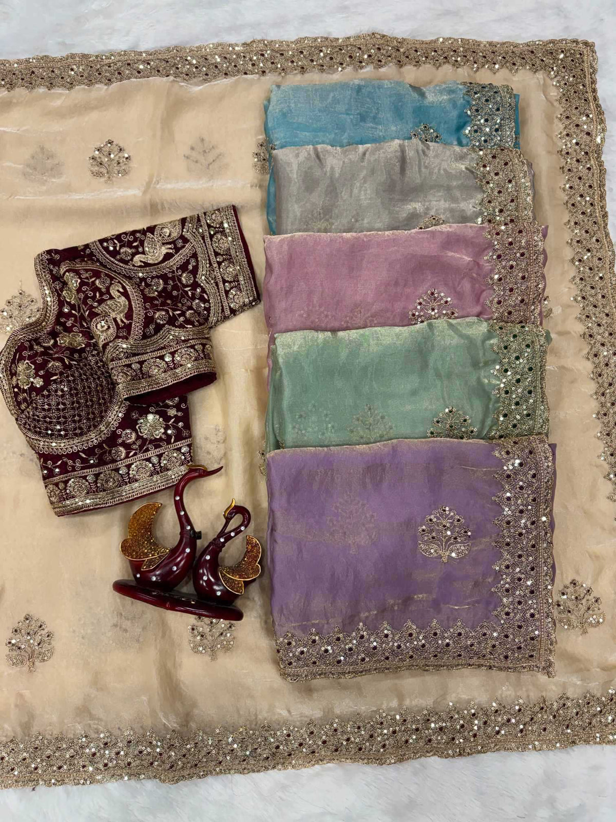 Satin Sequence Saree
