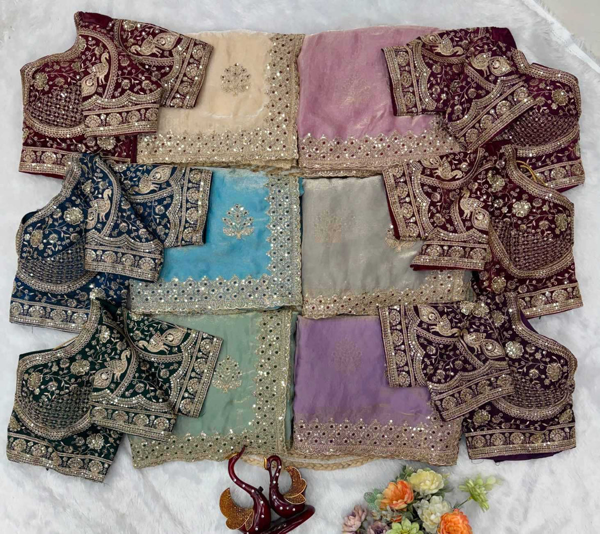 Satin Sequence Saree