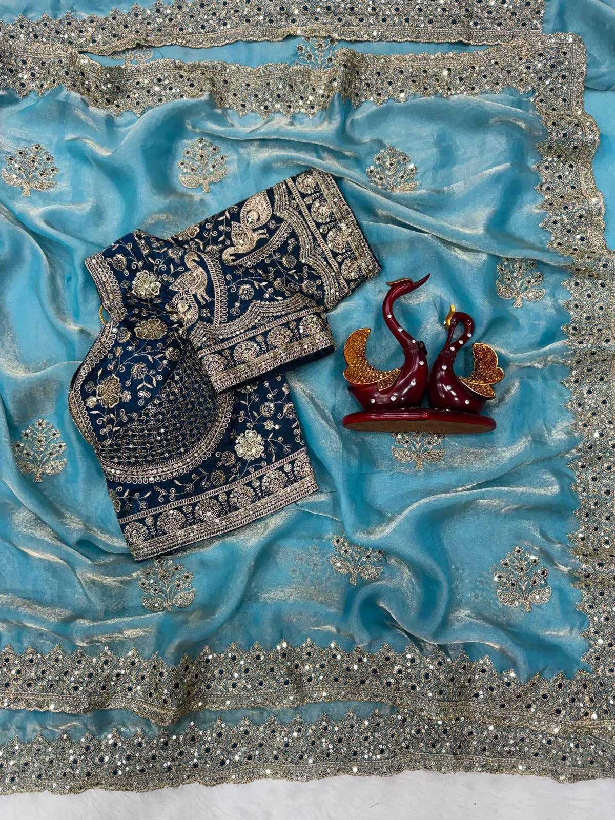 Satin Sequence Saree