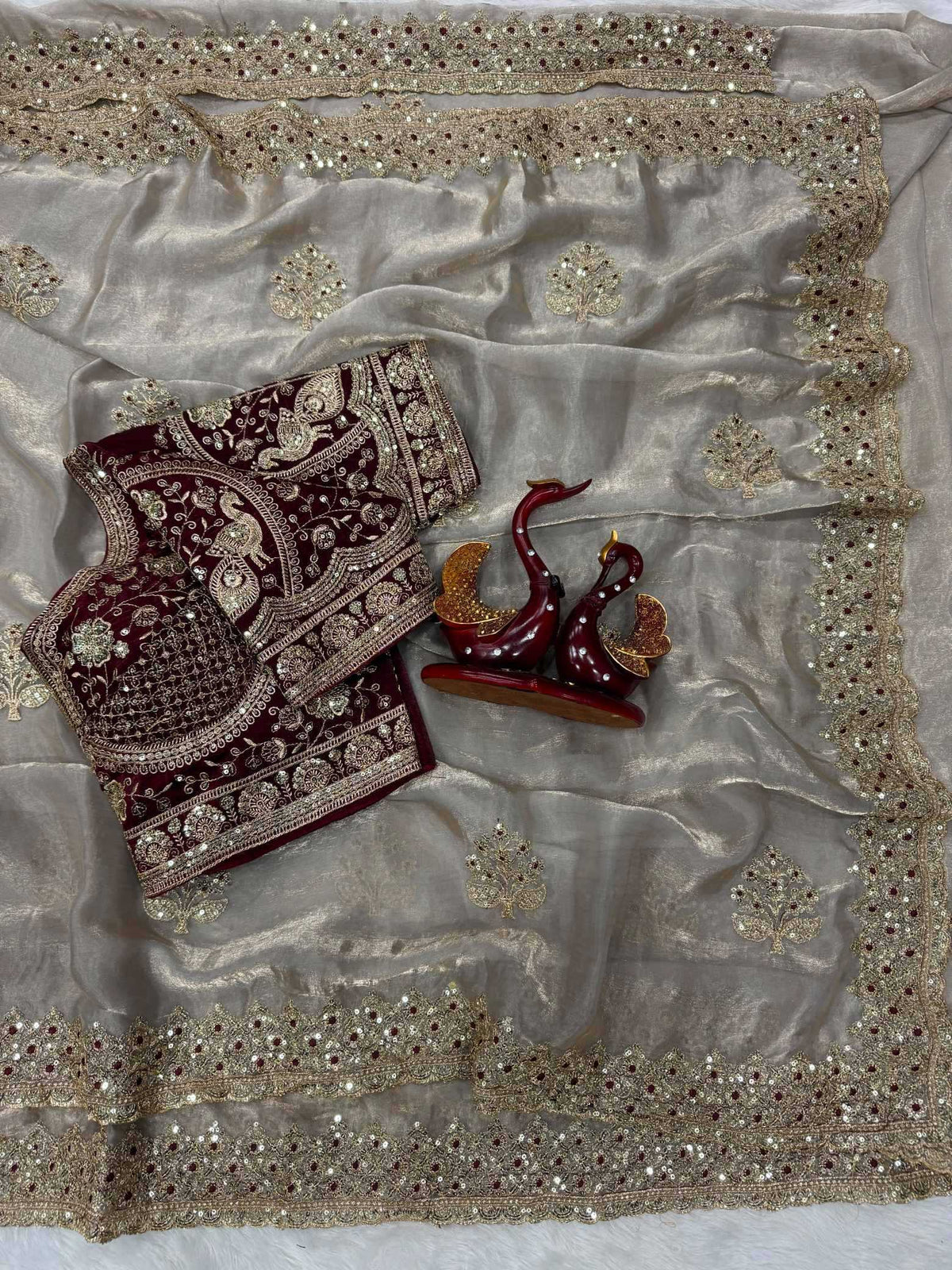 Satin Sequence Saree