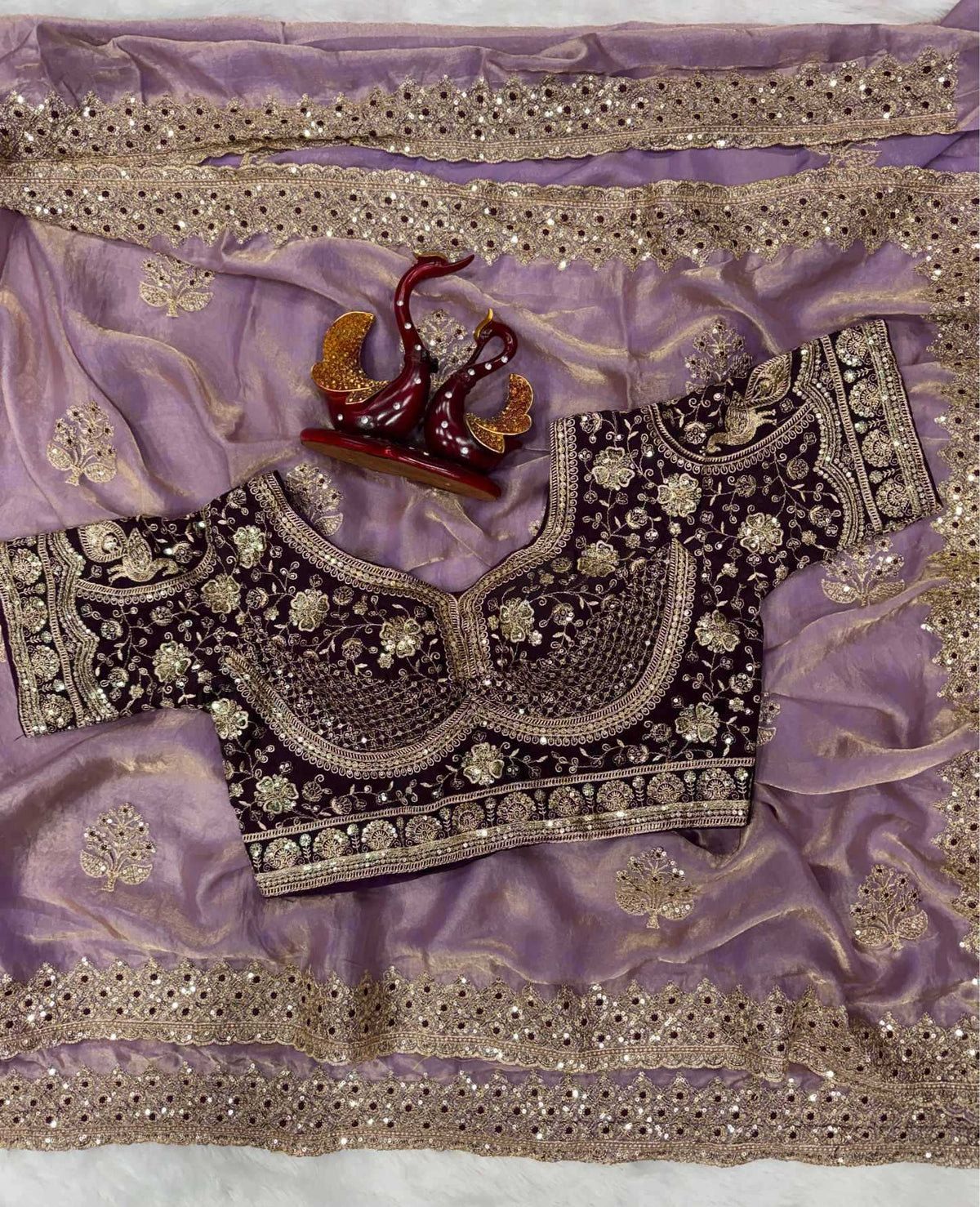 Satin Sequence Saree