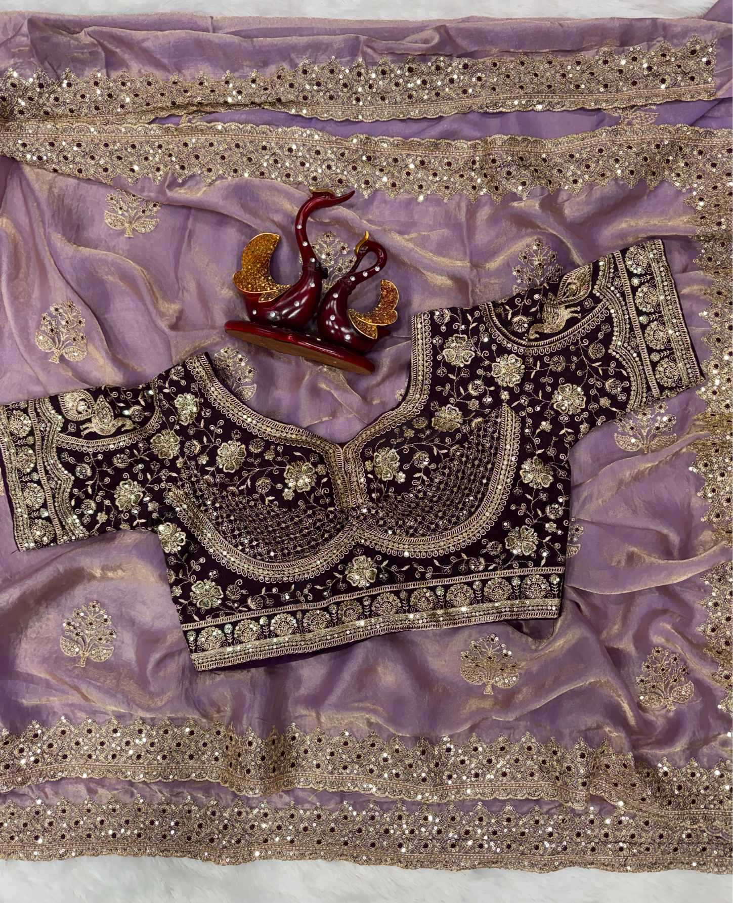 Satin Sequence Saree
